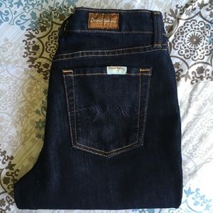 David Khan Washed Dark Blue Jeans
